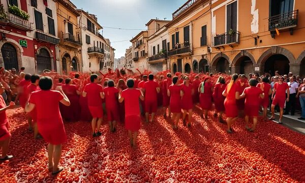 Tomatina festival in Spain.