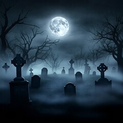 Haunted Graveyard Scene