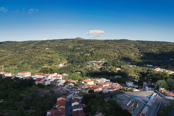 Aerial view of Monchique city in Algarve