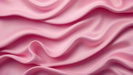 Smooth pink fabric with elegant, flowing waves.