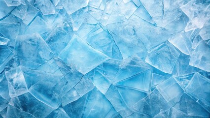 Obraz premium Minimalistic blue ice texture with delicate geometric shapes Asymmetrical