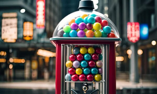 Gumball vending machine.