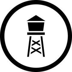 Water Tower Icon Design