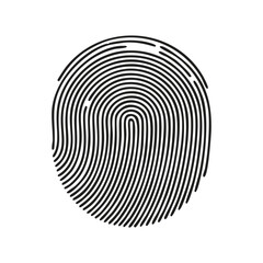 Hand drawn fingerprint logo template Gradient fingerprint logo design