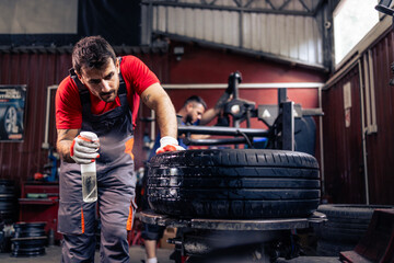 Tire repair and wheel service.