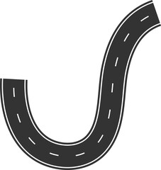 Street and road elements for city map, highway, traffic