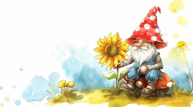 gnomo de acuarela
