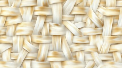 Obraz premium Natural Woven Bamboo Texture Background - Seamless Pattern