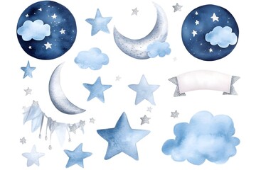 Delicate watercolor clipart collection, featuring dreamy designs, intricate details, ideal for creative projects and artistic expressions.