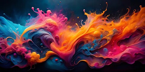 Fototapeta premium A Symphony of Swirling Hues in a Cosmic Dance
