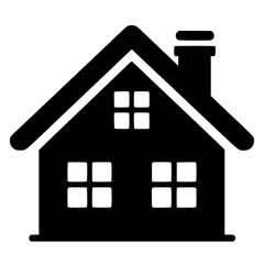 Minimalist House Silhouette.  Home Silhouette.