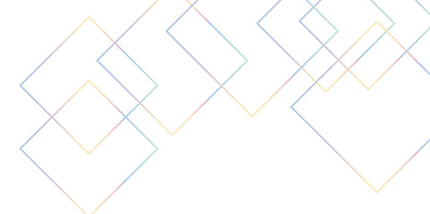 Modern and minimal concept colorful lines abstract square background. Geometric pattern with layers of transparent material in squares shapes template design for business, presentation, banner.
