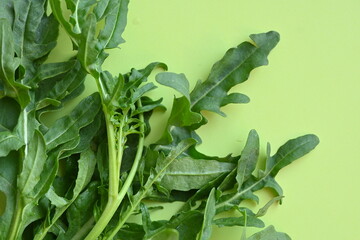 bunch of arugula macro texture, close up of green arugula texture, macro texture of arugula, close up of bunch of arugula, salad ingredient 
