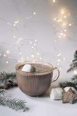 Hot chocolate.  Traditional drink for Christmas.