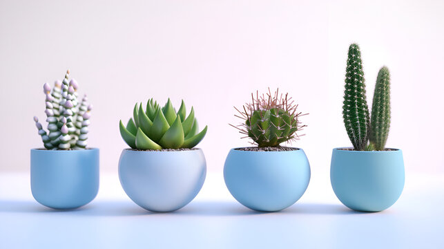 depicts a group of contemporary ceramic cacti in a stunning blue green hue on a white background ,Porcelain Shiny Turquoise Mint Togetherness Couple Objects Abstract Decration Item