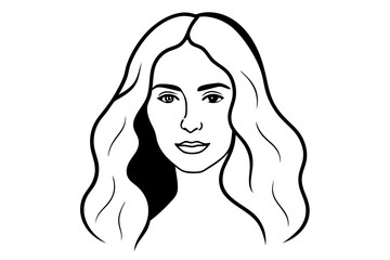 Minimalist Female Figure Drawing for Creative Coloring Enthusiasts
