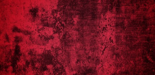 red color abstract art long background,Panorama of Factory fabric of red color . Close-up long and wide texture of natural red fabric.