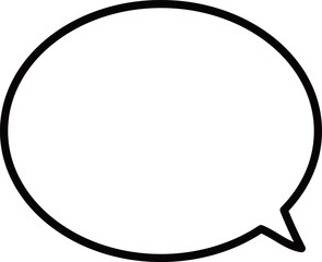 シンプルな漫画のふきだし・吹き出し　丸い