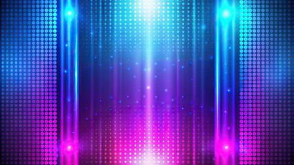 Modern club flyer background with blue and purple silhouettes