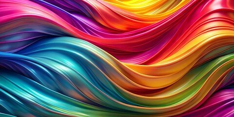 Abstract Fluid Swirls of Vibrant Hues Intertwining in a Symphony of Color