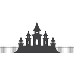 Obraz premium Halloween House Silhouette