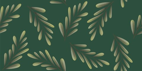 Modern floral print. Seamless pattern. Hand drawn style. Christmas Holidays
