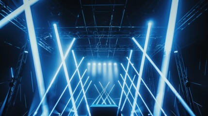 Obraz premium Blue Light Stage