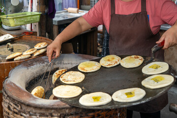 Chinese traditional snack brown sugar pancake