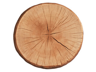 German wooden table slice top view for design and craft projects