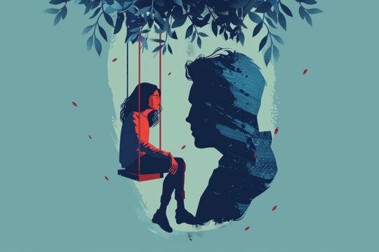 Concept of avoidant attachment style with emotional distance, fear of closeness.