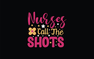 Obraz premium Nurse Typography T-shirt Design Vector Graphic Template 