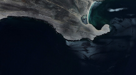 Scenic Aerial View of Baikal Lake and Mountains