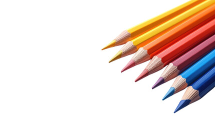 colorful wooden crayons transparent background