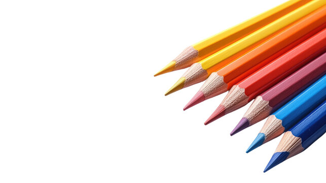 colorful wooden crayons transparent background