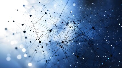 Fototapeta premium Abstract Blue Network Connection Background