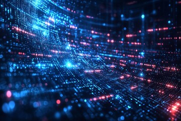 Fototapeta premium Digital Technology background of data and network