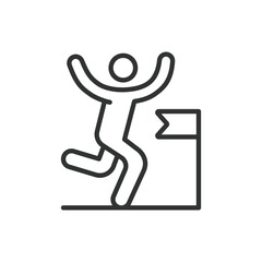 Competition, in line design. Competition, race, challenge, winner, sports, contest, trophy on white background vector. Competition editable stroke icon