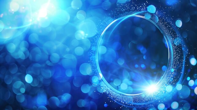 Abstract Blue Circle Background