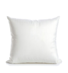 This pristine white pillow evokes comfort and relaxation, perfect for designs related to sleep, bedding, or home goods.**