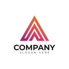 vector letter a logo premium template