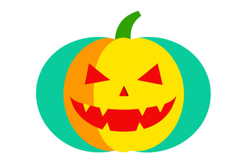 Halloween Pumpkin Face Cutout Template for DIY Projects and Decorations
