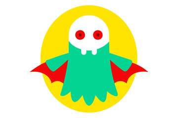 Retro Ghost-Themed Halloween Craft Project with Vintage Groovy Style
