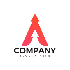 vector letter a logo premium template