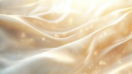 Obraz premium Smooth, abstract waves of gold flowing across a shimmering surface, with soft light and gradients creating a luxurious background