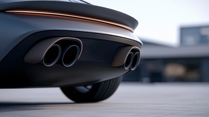 Sleek Car Exhaust with Modern Design Elements