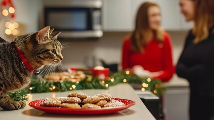 Cozy Christmas Office Break Room Celebration