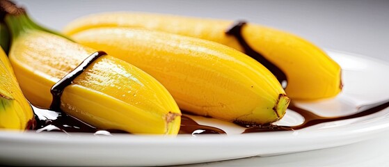 Bananas with Chocolate Sauce