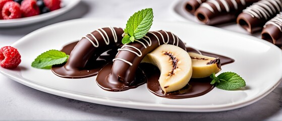 Chocolate Covered Bananas with Kiwi