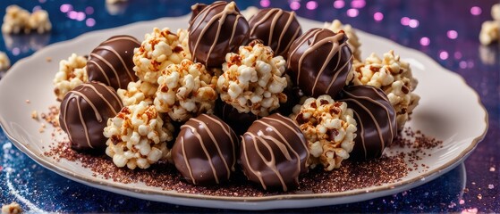 Chocolate Popcorn Truffles