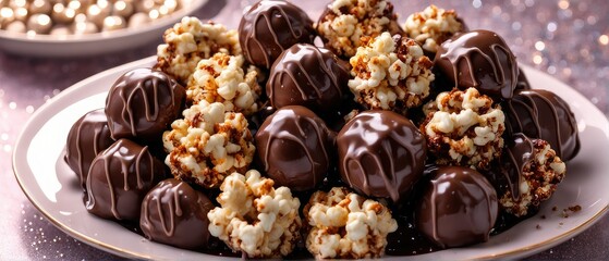 Chocolate Covered Popcorn and Truffles